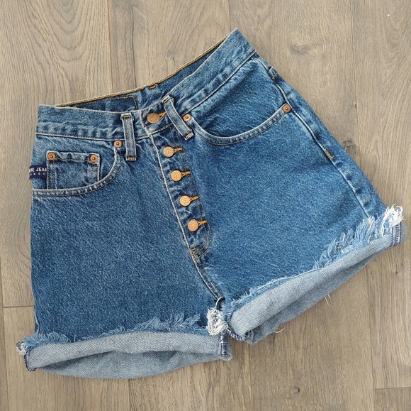 Pepe Jeans Pants - Vtg Pepe Jeans High Waist Button Fly Shorts 25